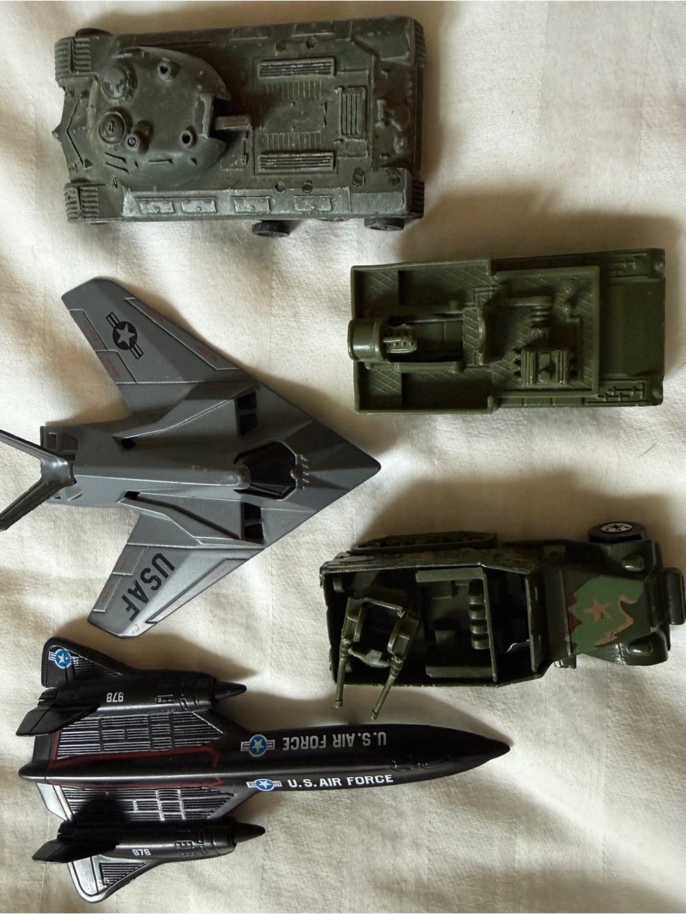 Vintage 90s & 70s Collectibles Die Cast USAF + Die Cast Tank & Vehicles